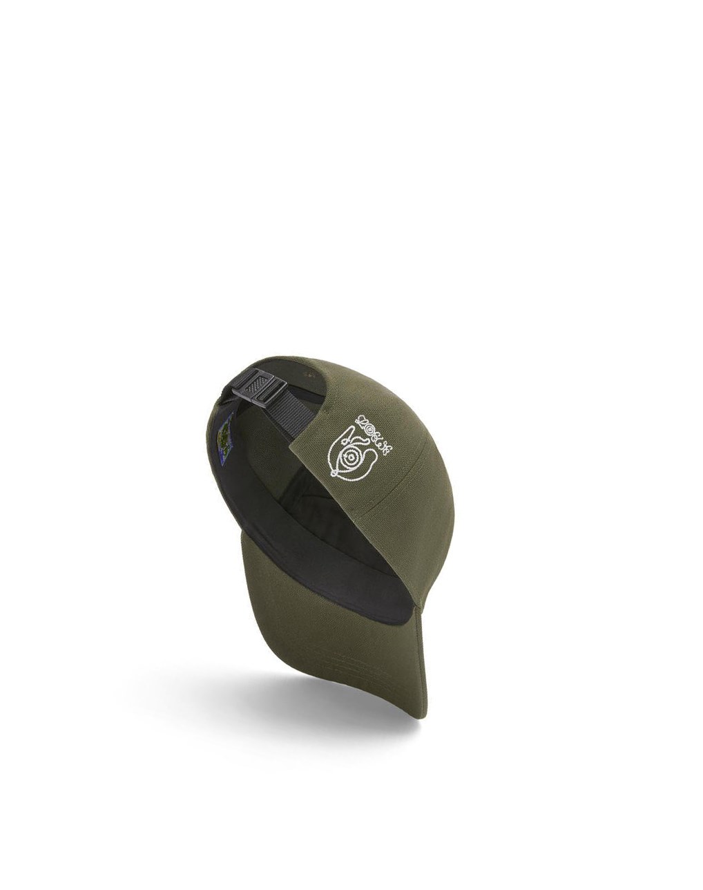 Loewe Logo cap in canvas Kaki Verdes | JBECG-3175