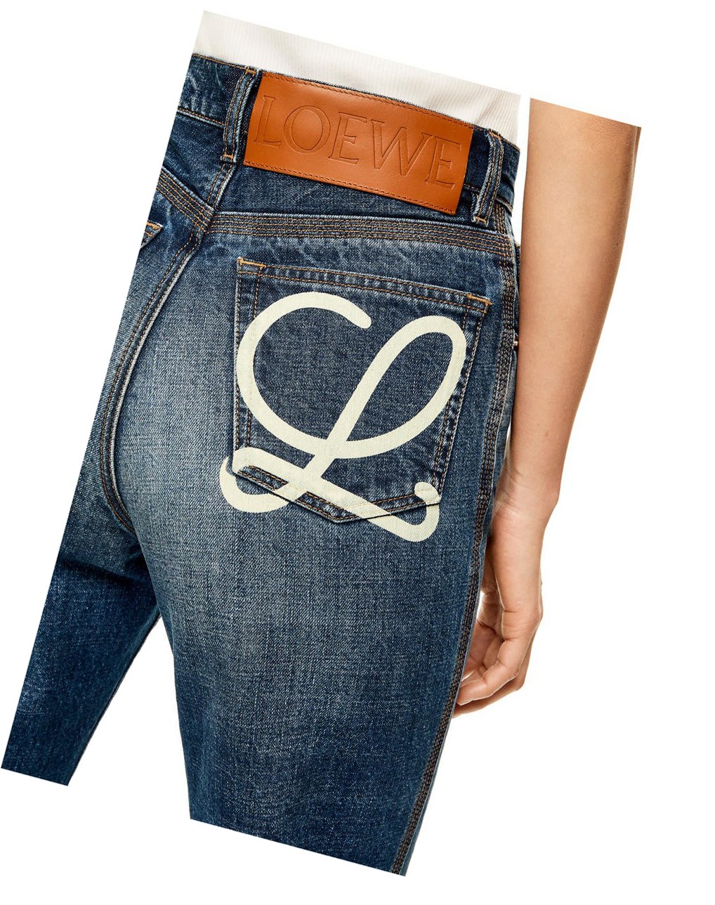 Loewe Logo jeans in denim Washed Denim | IKQVW-7280