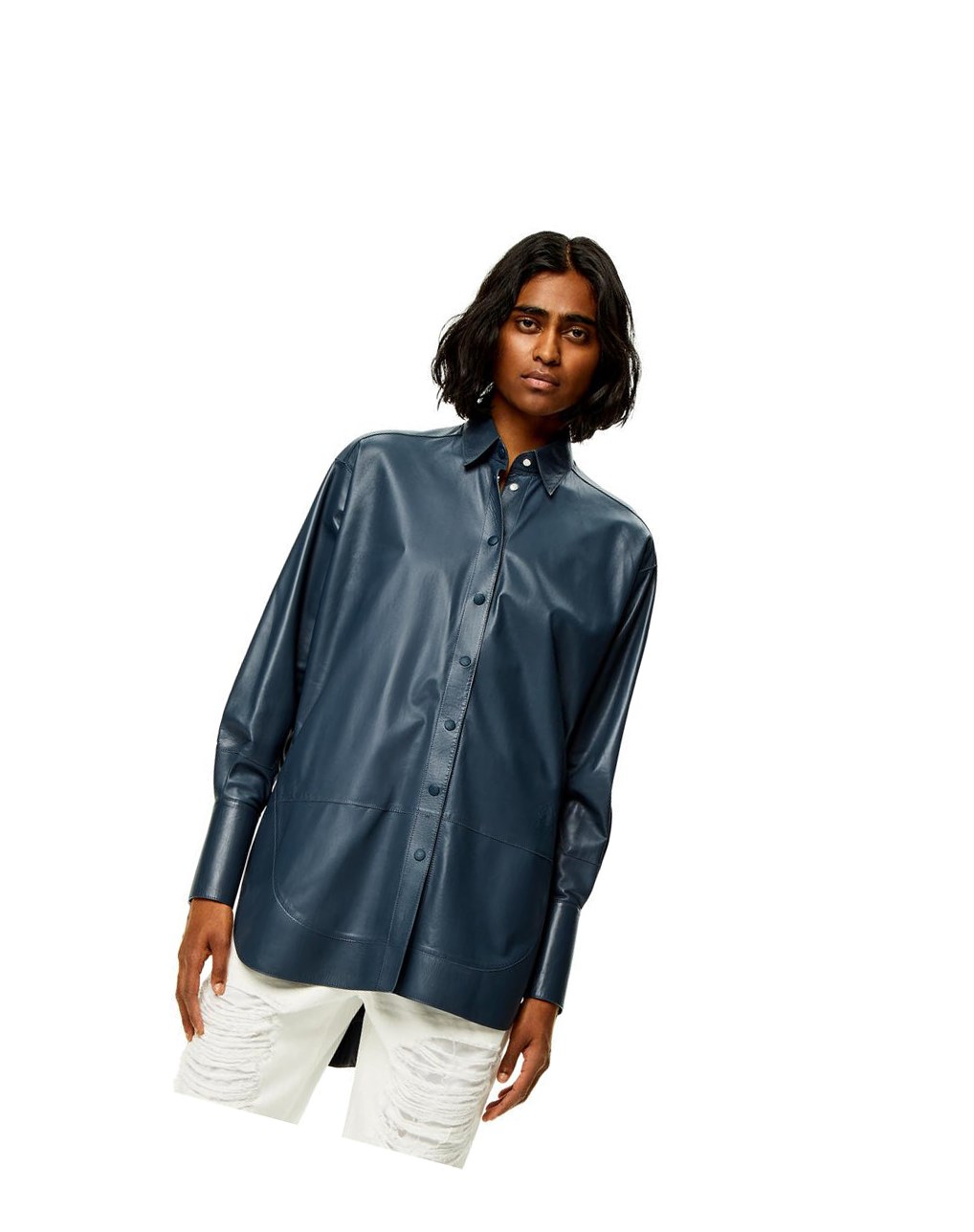 Loewe Long shirt in nappa Azules | TDCGM-2195