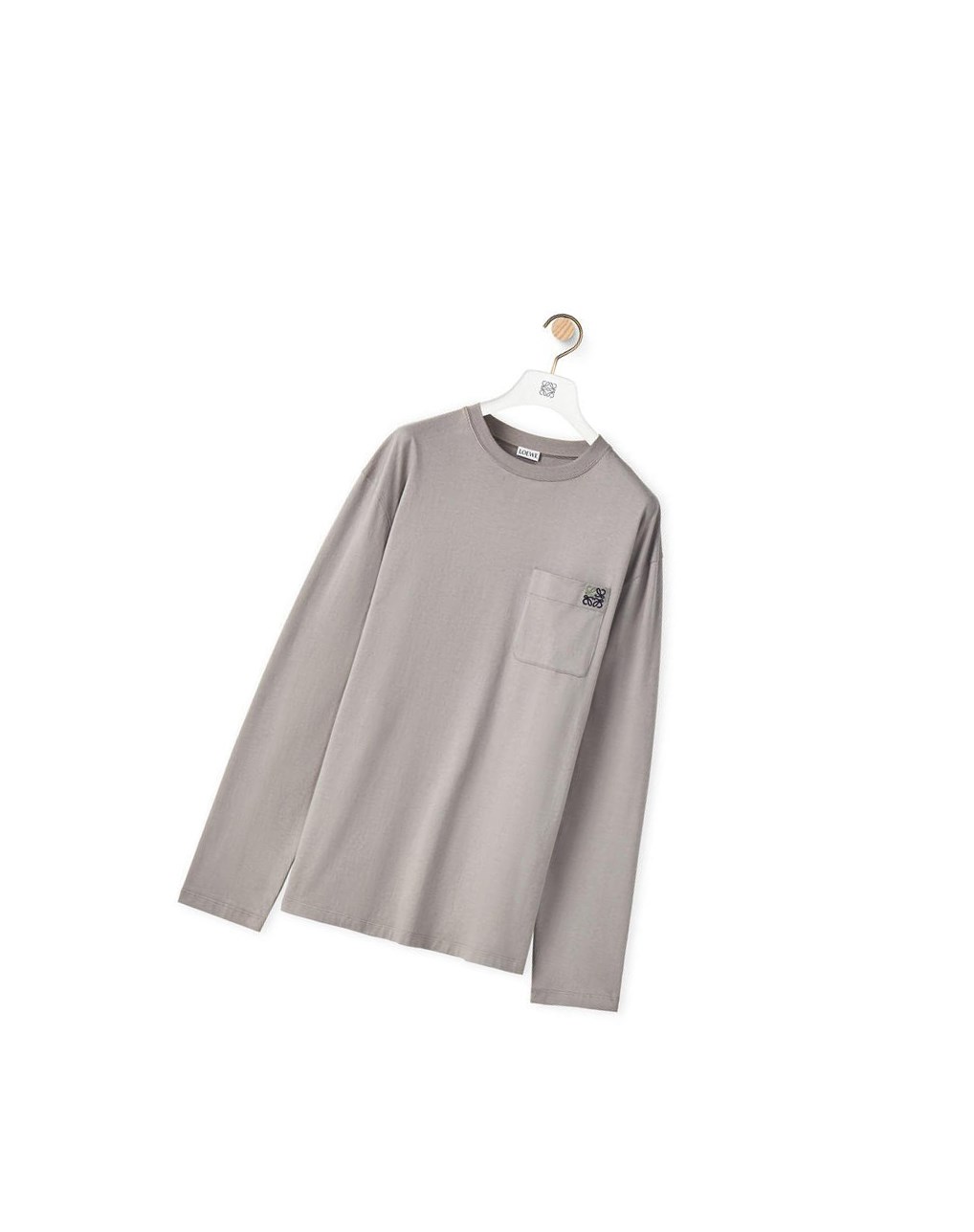Loewe Long sleeve T-shirt in cotton Grises Oscuro | ZWEIL-3694