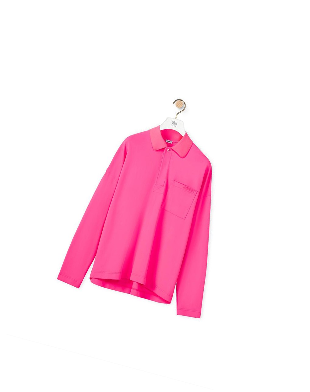 Loewe Long sleeve polo top in polyamide Rosas | URZWX-5943