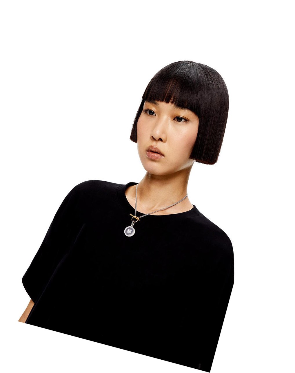 Loewe Medal charm in sterling silver Plateados | VXUDZ-1034