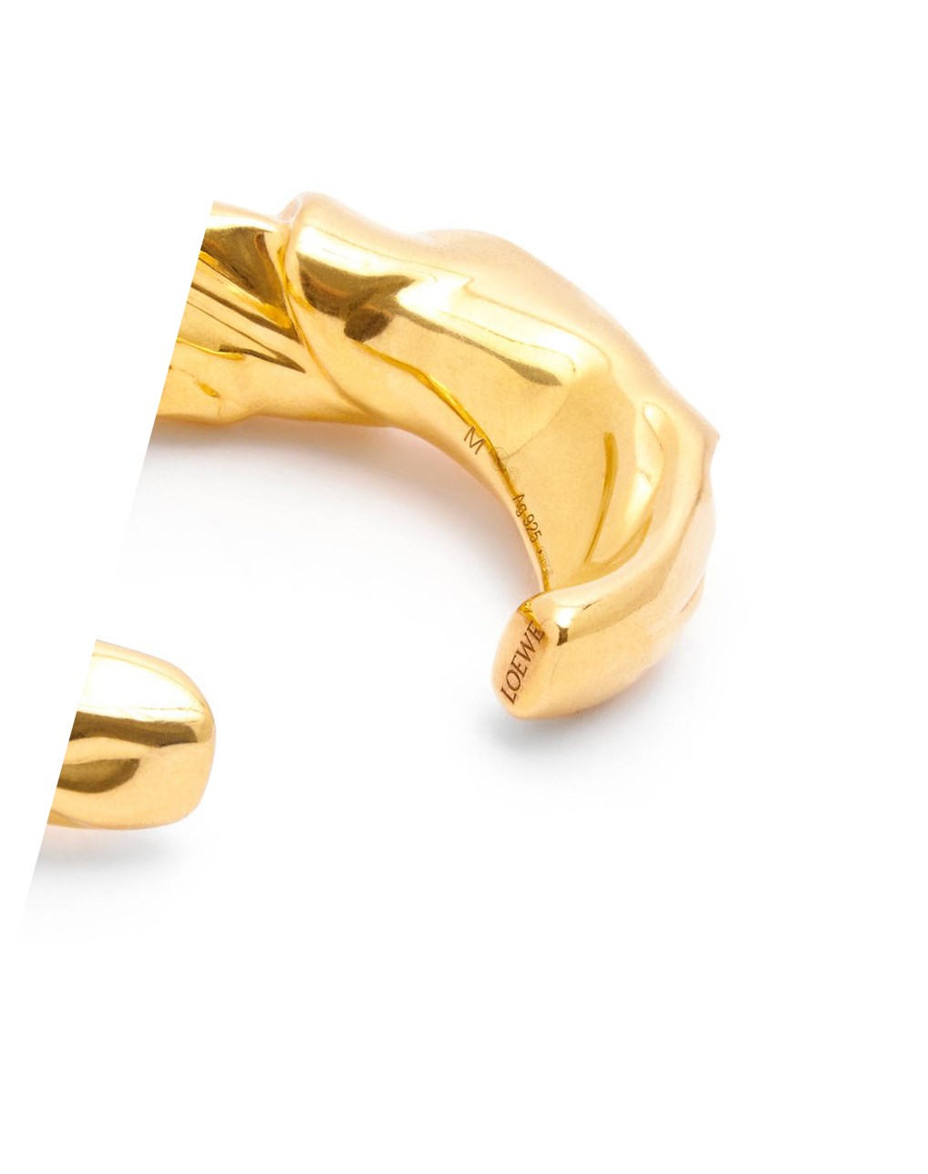 Loewe Medium nappa twist cuff in sterling silver Dorados | IRPTA-7609