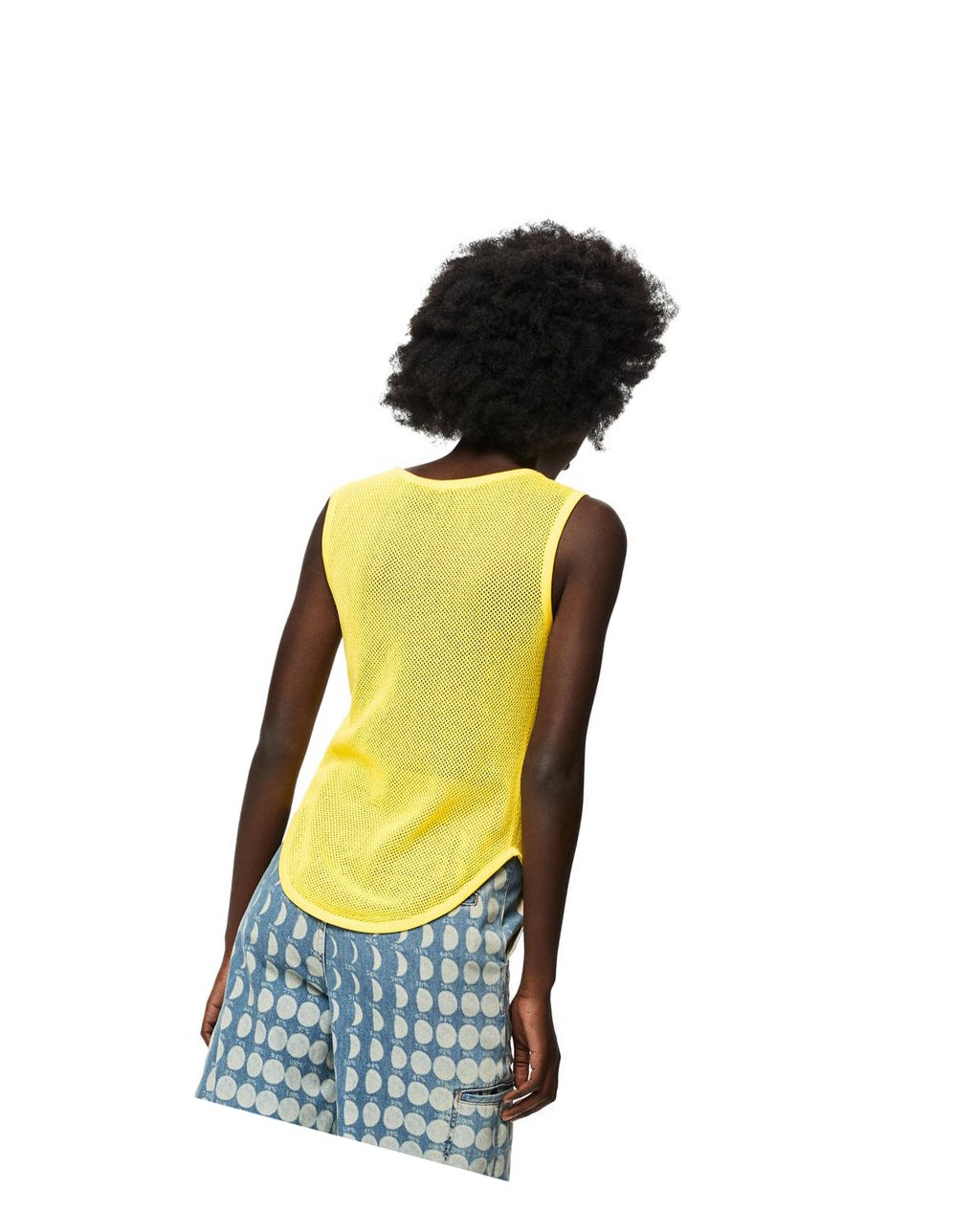 Loewe Mesh tank top in cotton Amarillos | YPGHX-4307