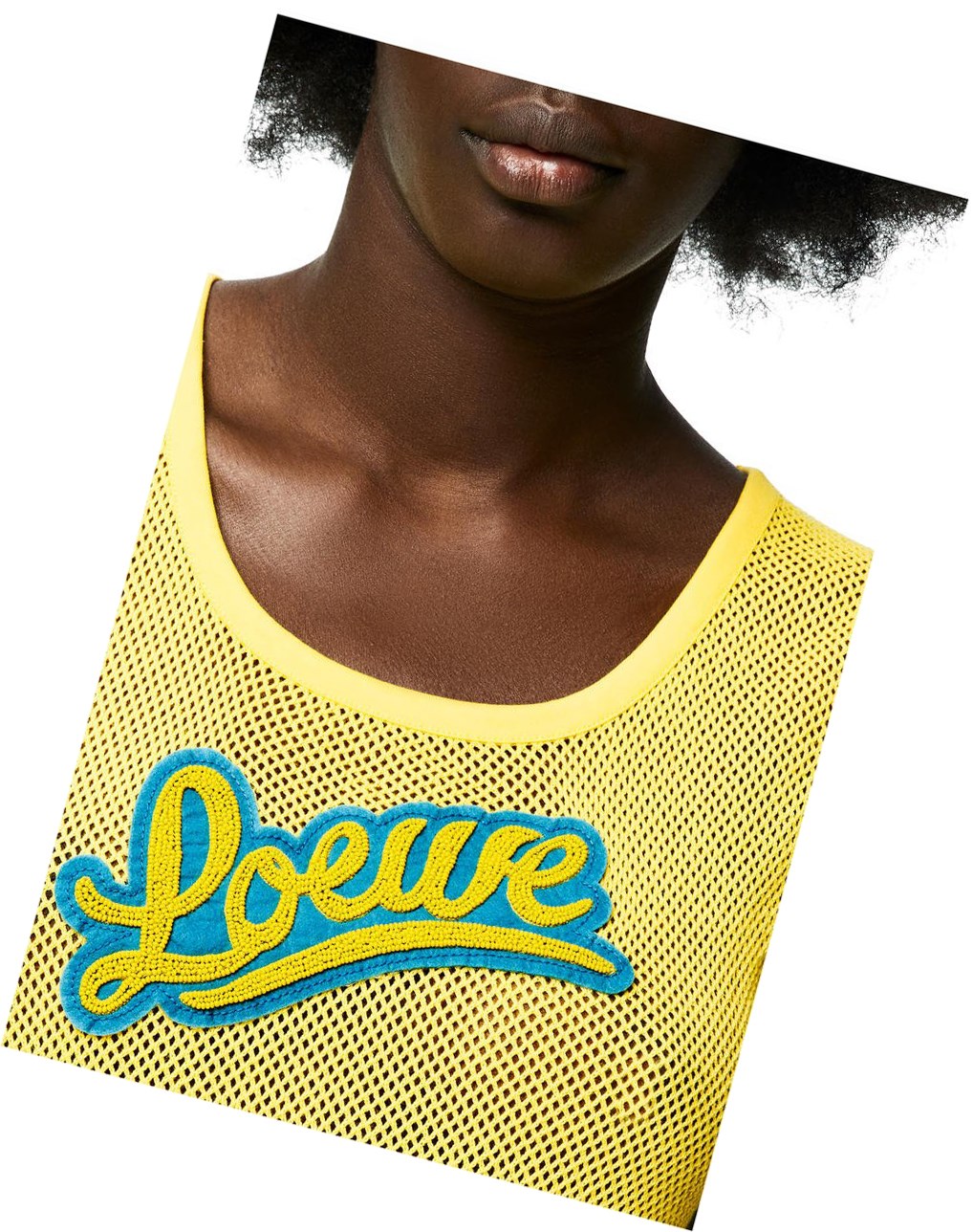 Loewe Mesh tank top in cotton Amarillos | YPGHX-4307