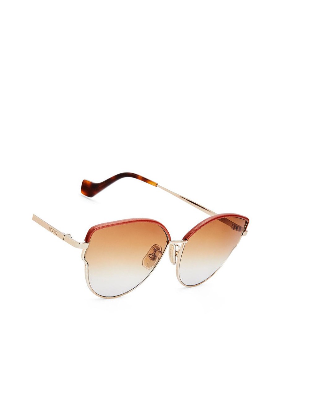 Loewe Metal butterfly sunglasses Marrom Rosas Dorados | HNGBM-3207
