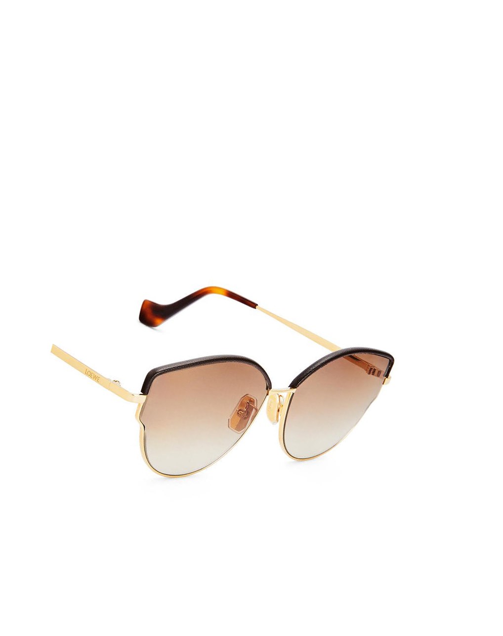 Loewe Metal butterfly sunglasses Marrom Dorados | WCQYN-1826