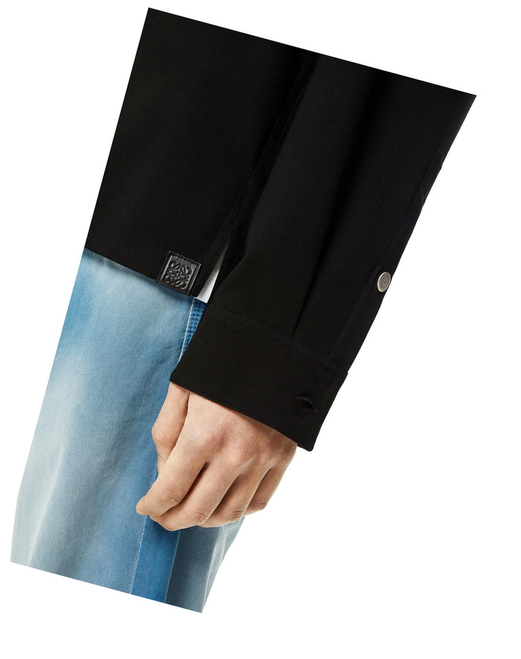 Loewe Metal button overshirt in wool Negros | WUQBL-9240