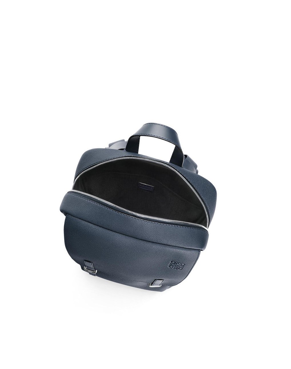 Loewe Military Backpack in soft grained calfskin Ocean | PJBHY-8341