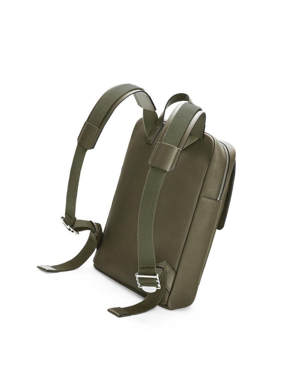 Loewe Military Backpack in soft grained calfskin Kaki Verdes | VDZXR-4562