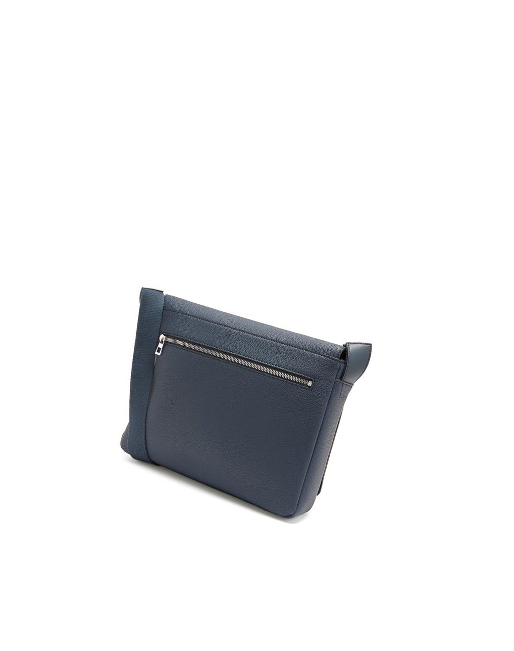 Loewe Military Messenger Bag in soft grained calfskin Ocean | BUFPE-0378
