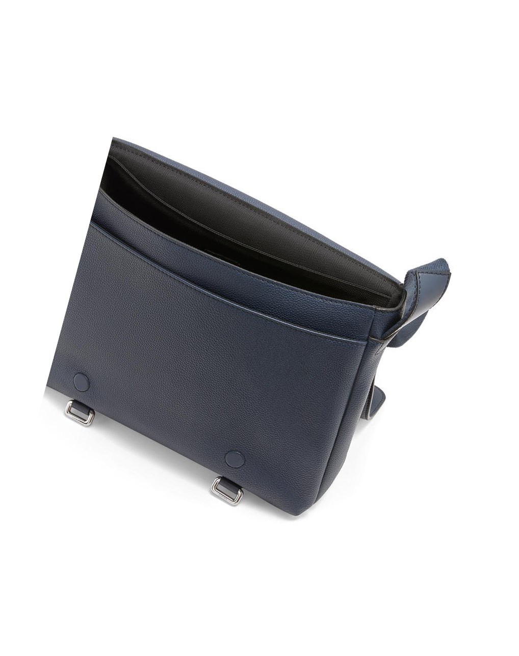 Loewe Military Messenger Bag in soft grained calfskin Ocean | BUFPE-0378