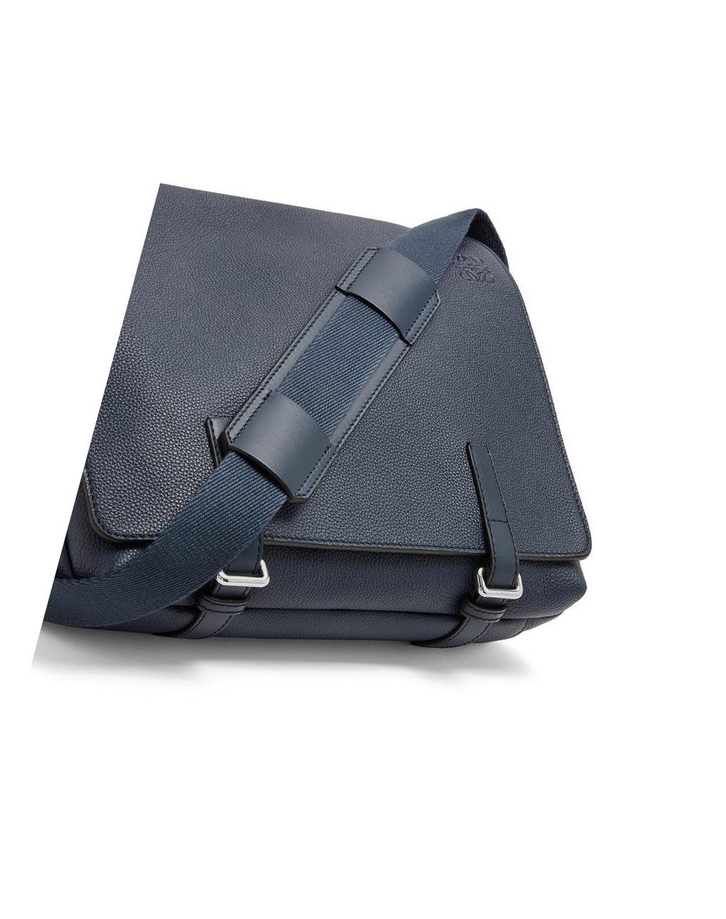 Loewe Military Messenger Bag in soft grained calfskin Ocean | BUFPE-0378
