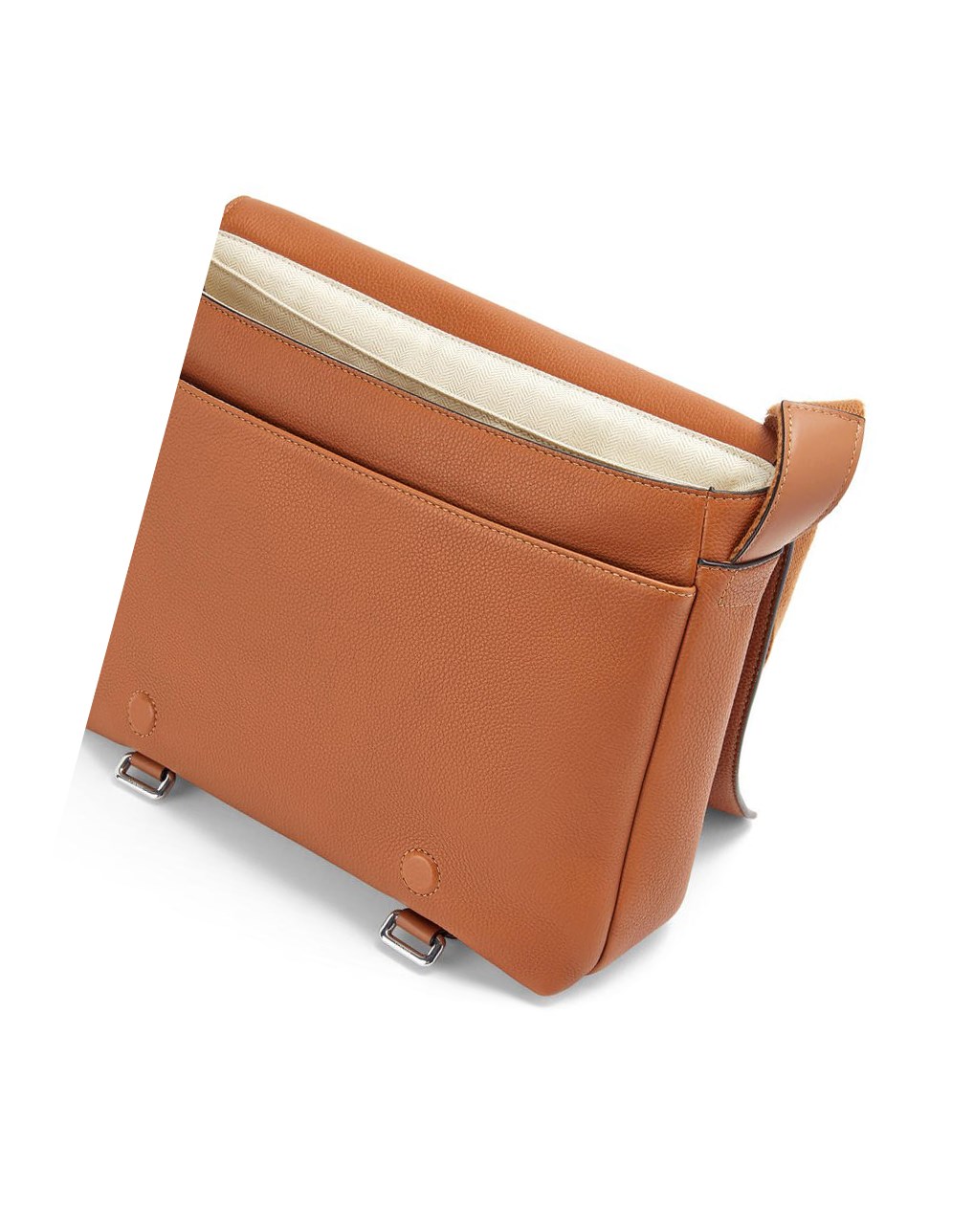 Loewe Military Messenger Bag in soft grained calfskin Tan | WJKPH-7042