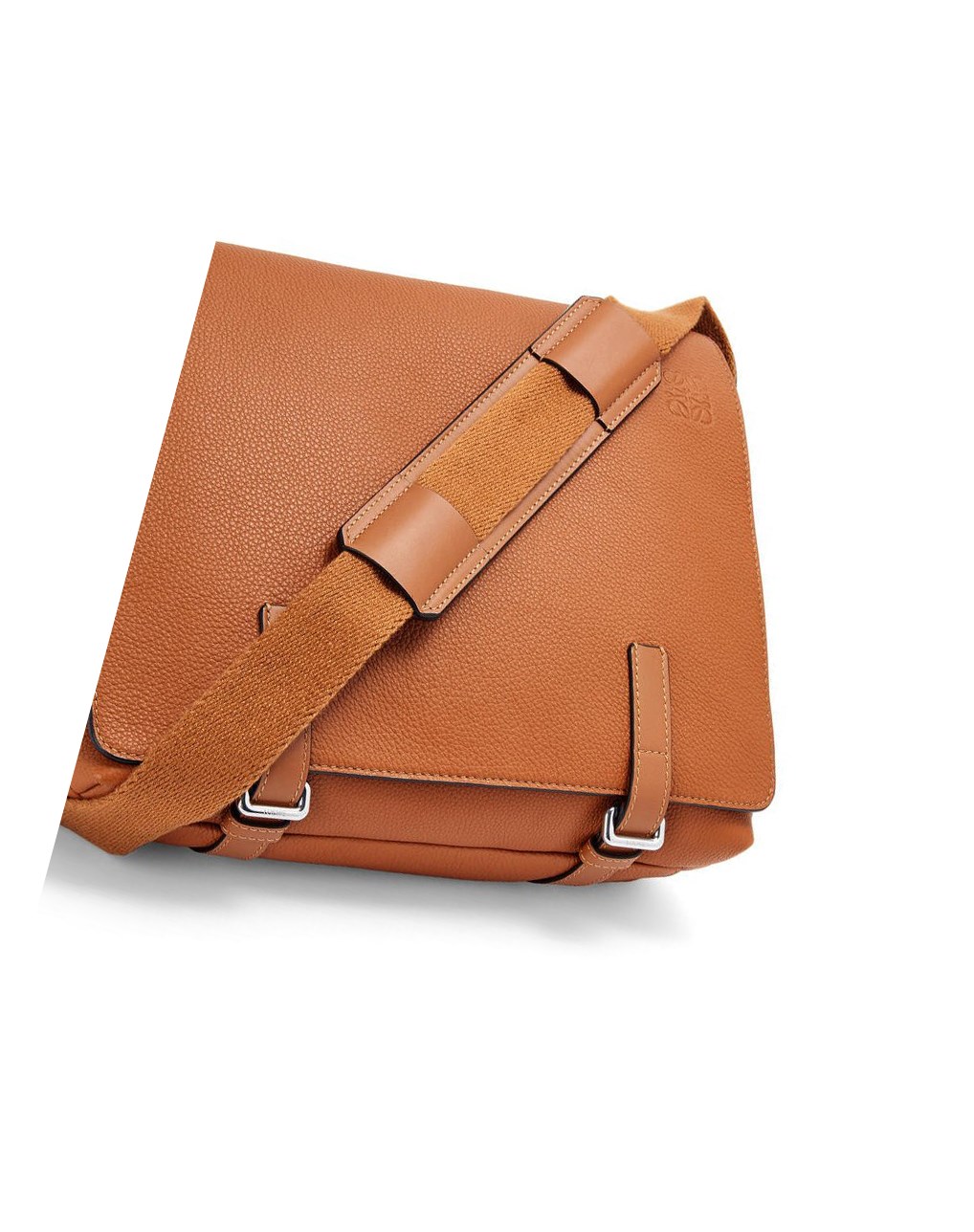 Loewe Military Messenger Bag in soft grained calfskin Tan | WJKPH-7042