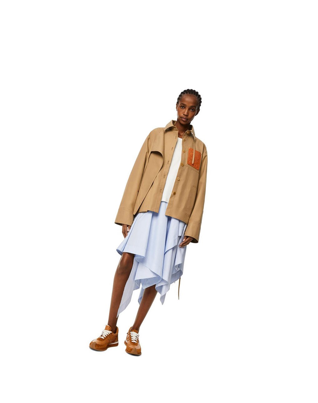 Loewe Military hooded parka in cotton Sweet Caramel | BTSEJ-9850