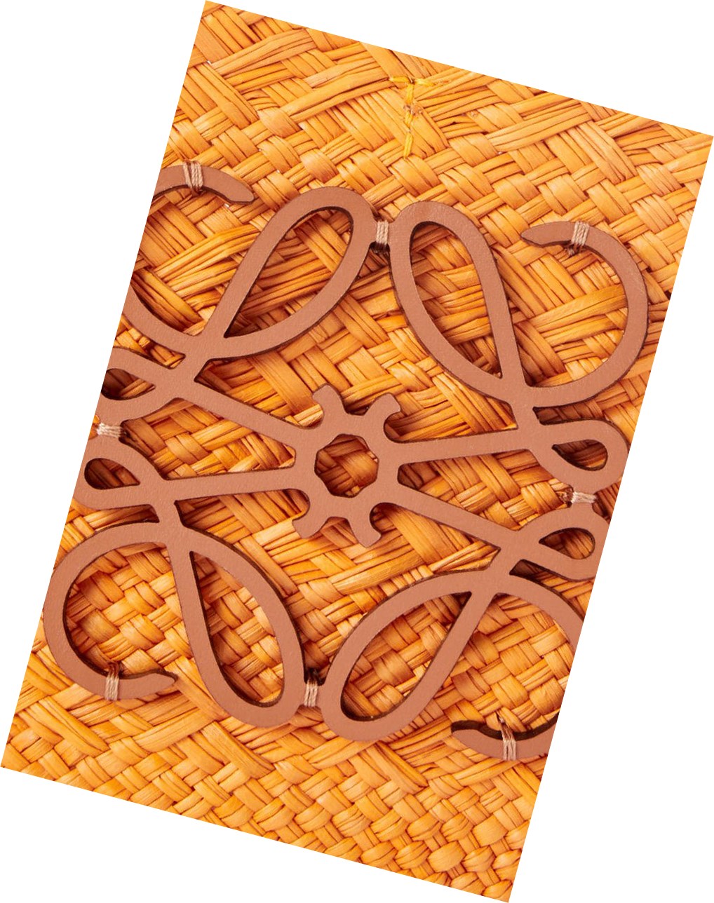 Loewe Mini Anagram Basket bag in iraca palm and calfskin Naranjas | VTPAG-5489
