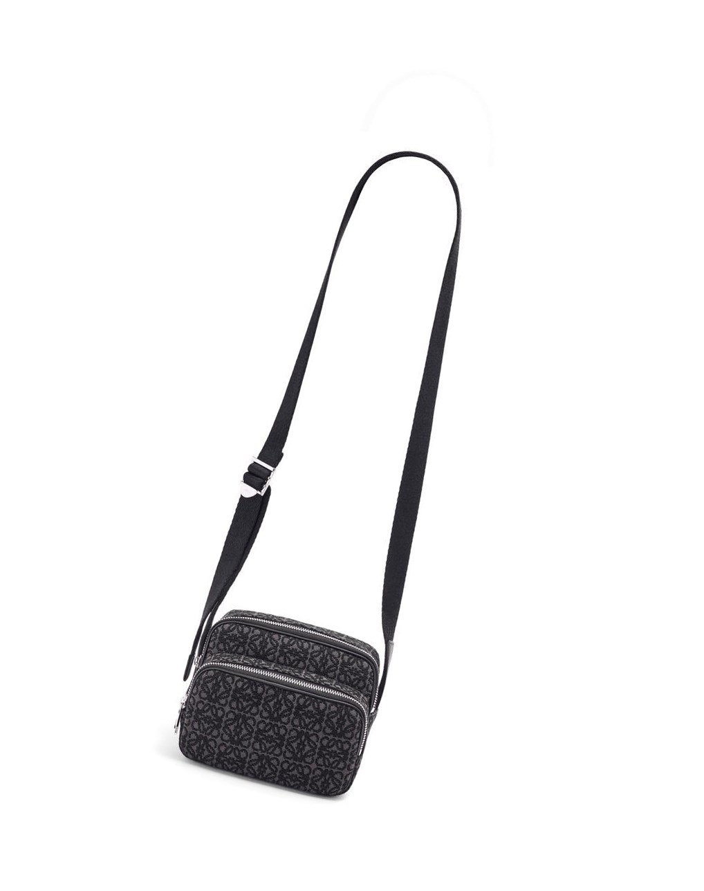 Loewe Mini Camera bag in Anagram jacquard and calfskin Negros | HDVWU-0392