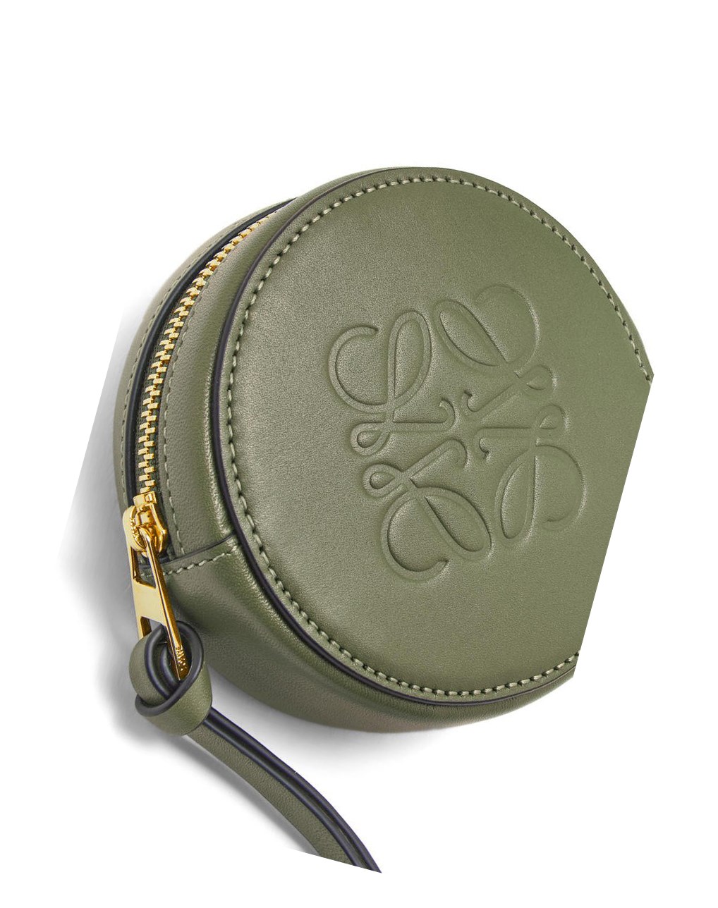 Loewe Mini Cookie pouch in soft calfskin Verdes | LHGIZ-8543