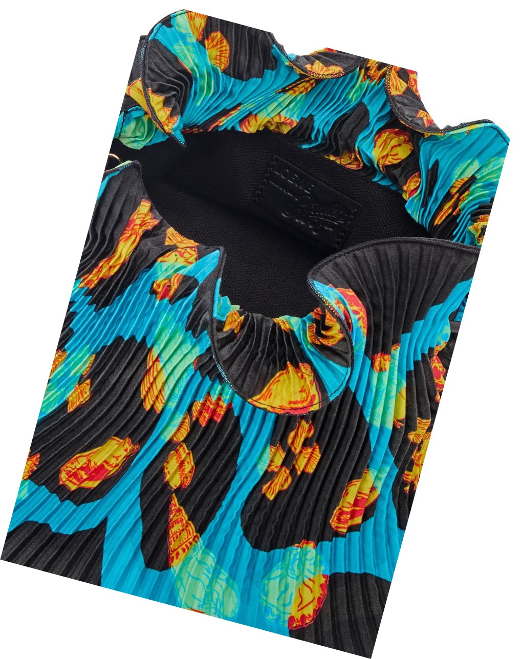 Loewe Mini Flamenco Clutch in textile and calfskin Negros | NGHOY-7240