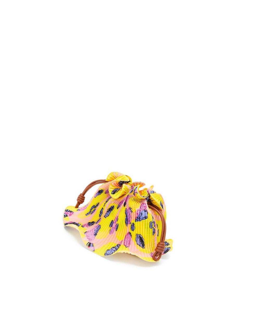 Loewe Mini Flamenco Clutch in textile and calfskin Amarillos | ODRZB-7046