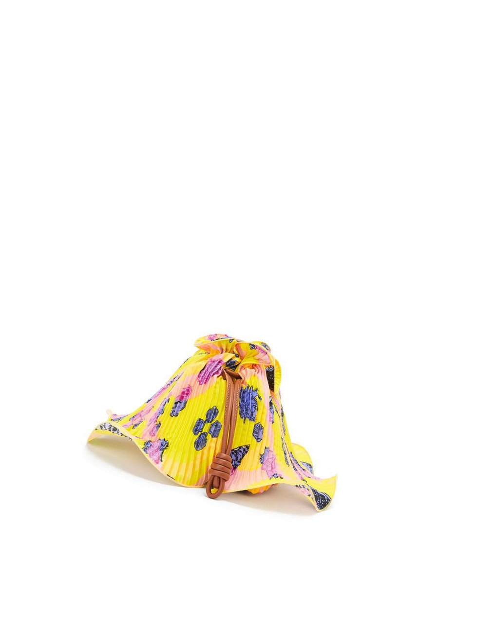 Loewe Mini Flamenco Clutch in textile and calfskin Amarillos | ODRZB-7046