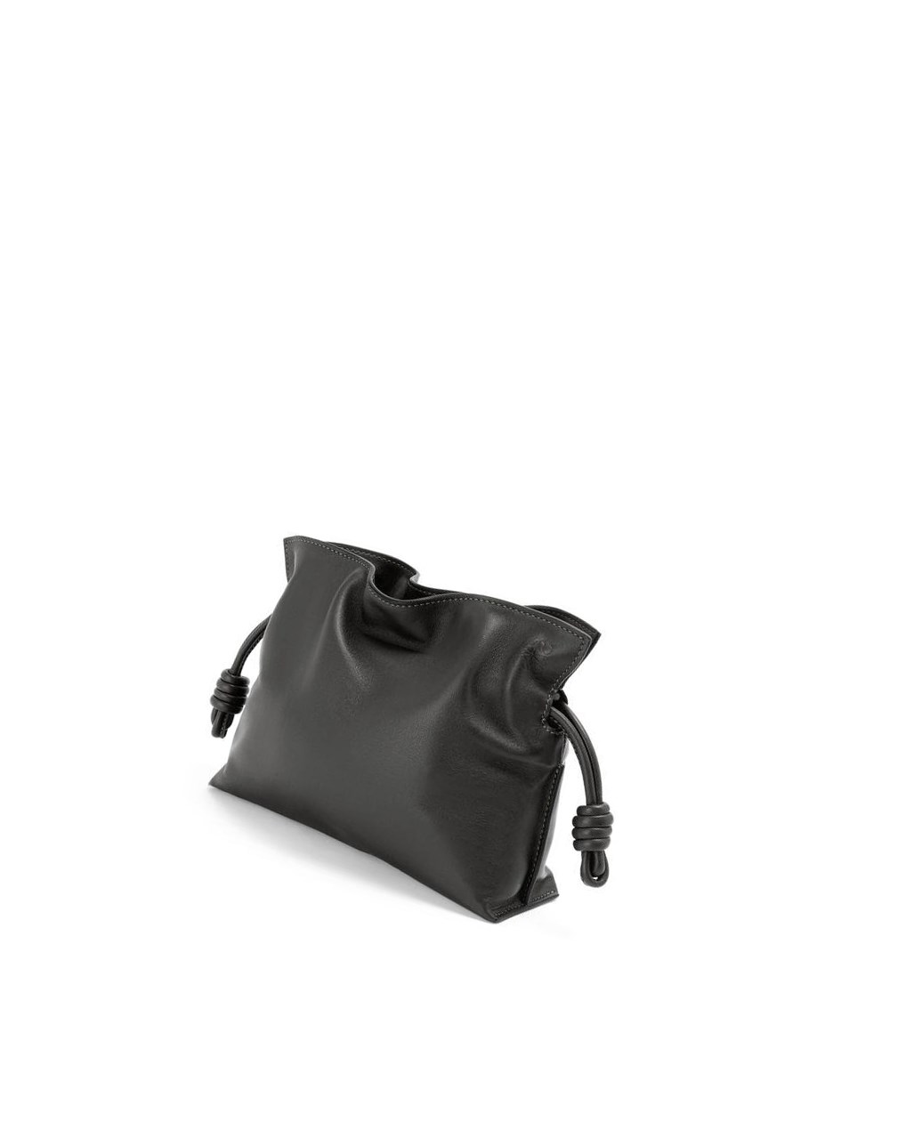 Loewe Mini Flamenco clutch in nappa calfskin with chain Negros | EWZDY-1962