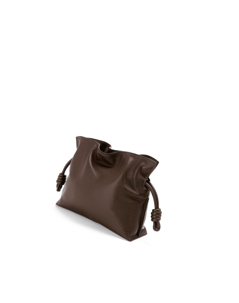Loewe Mini Flamenco clutch in nappa calfskin Chocolate | LEKUM-2604