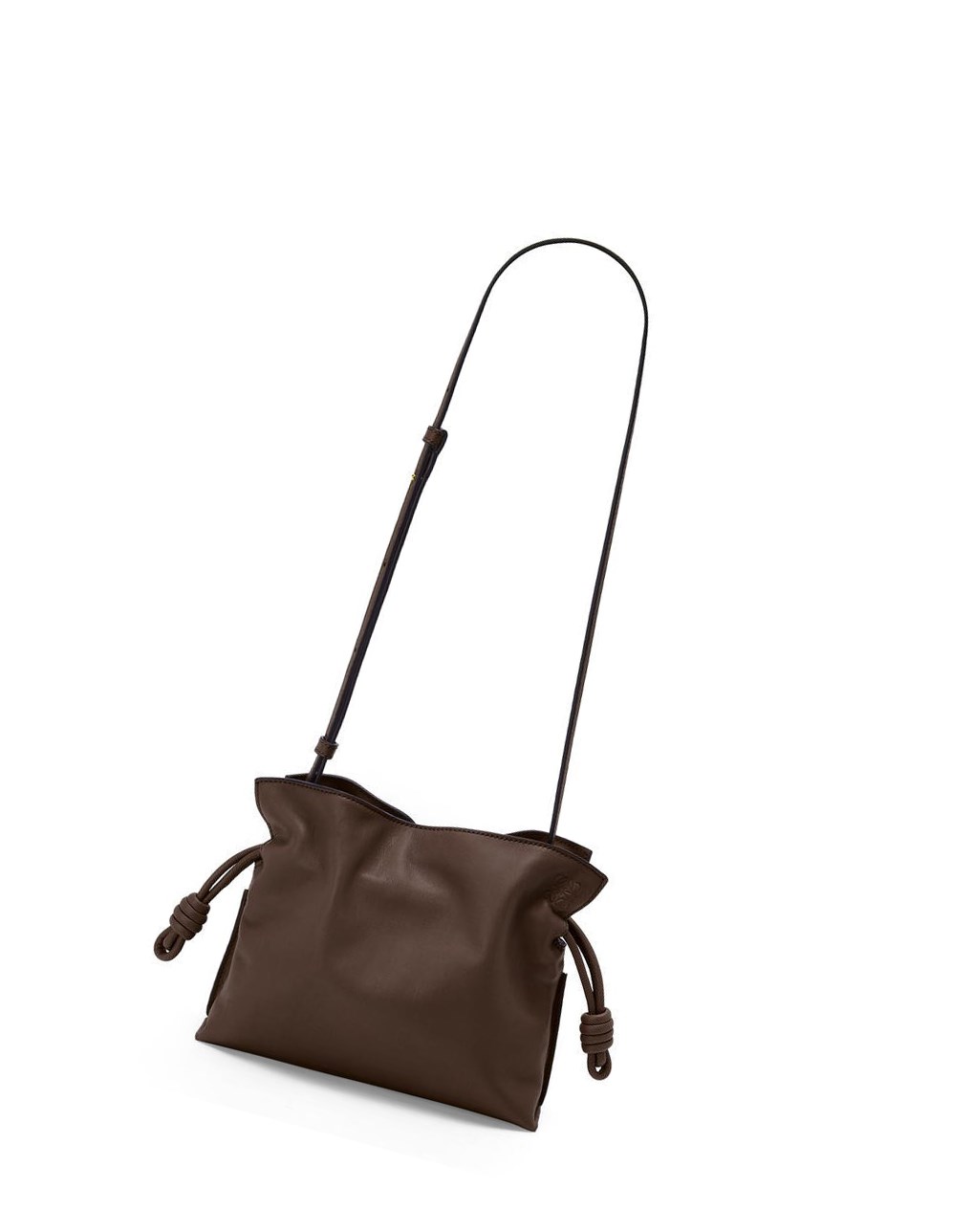 Loewe Mini Flamenco clutch in nappa calfskin Chocolate | LEKUM-2604