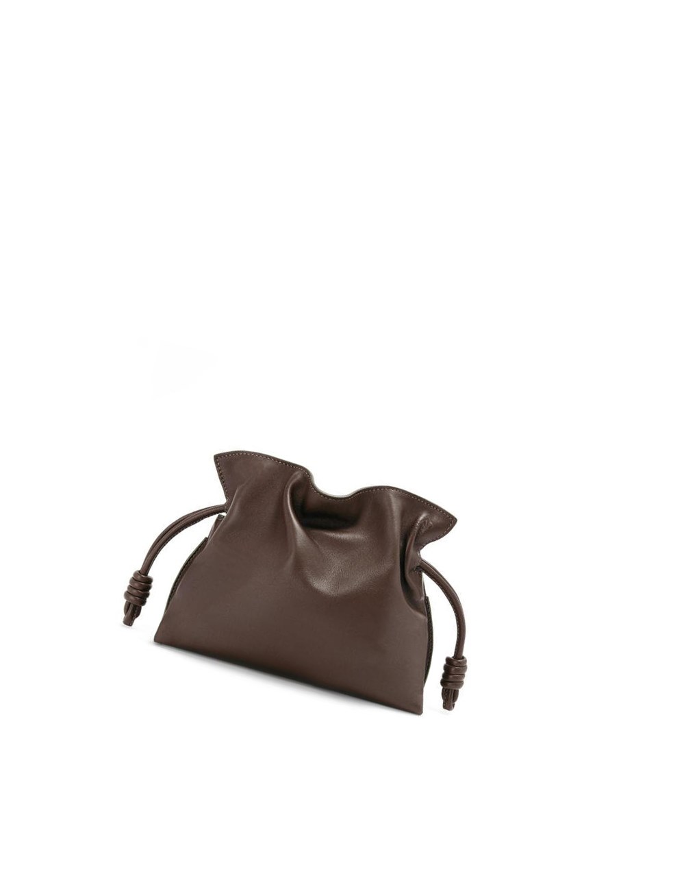 Loewe Mini Flamenco clutch in nappa calfskin Chocolate | LEKUM-2604