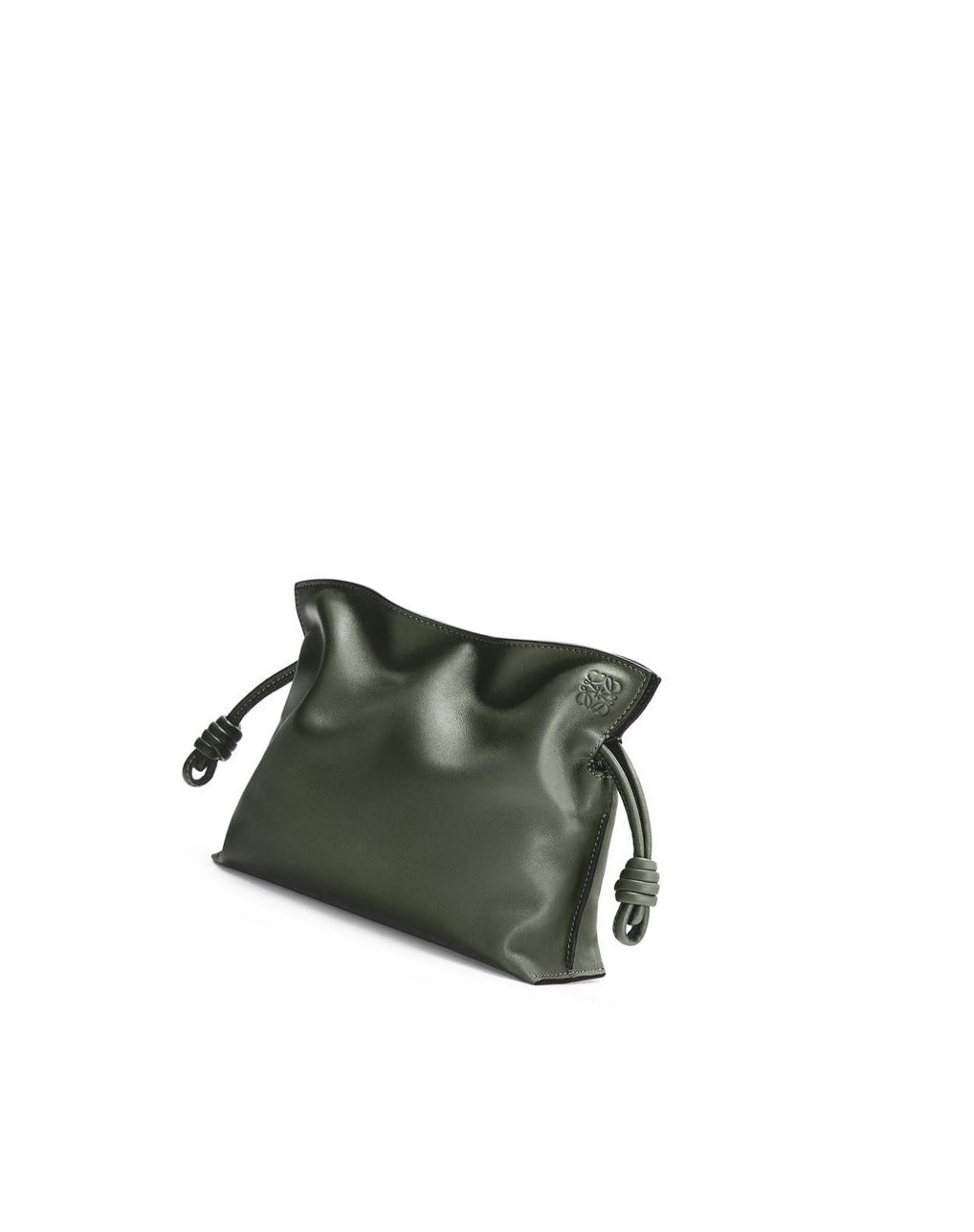 Loewe Mini Flamenco clutch in nappa calfskin Kaki | NATGJ-5304