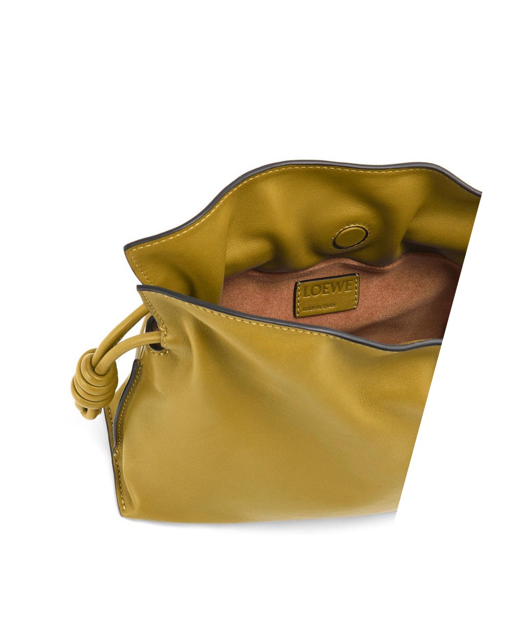 Loewe Mini Flamenco clutch in nappa calfskin Ochre | OJTYI-8360