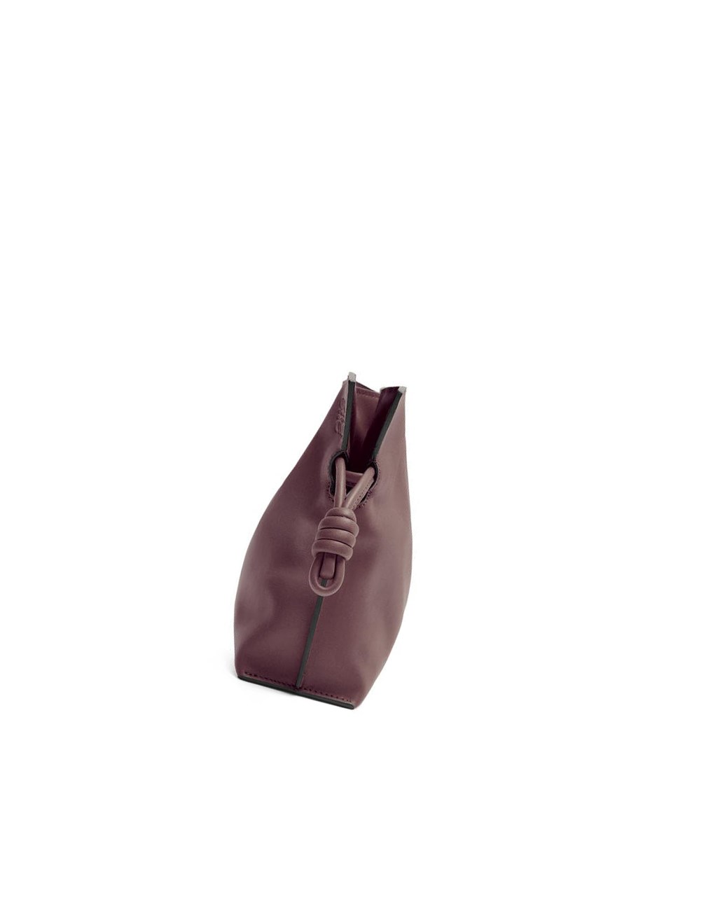Loewe Mini Flamenco clutch in nappa calfskin Prune | WSMEF-1879