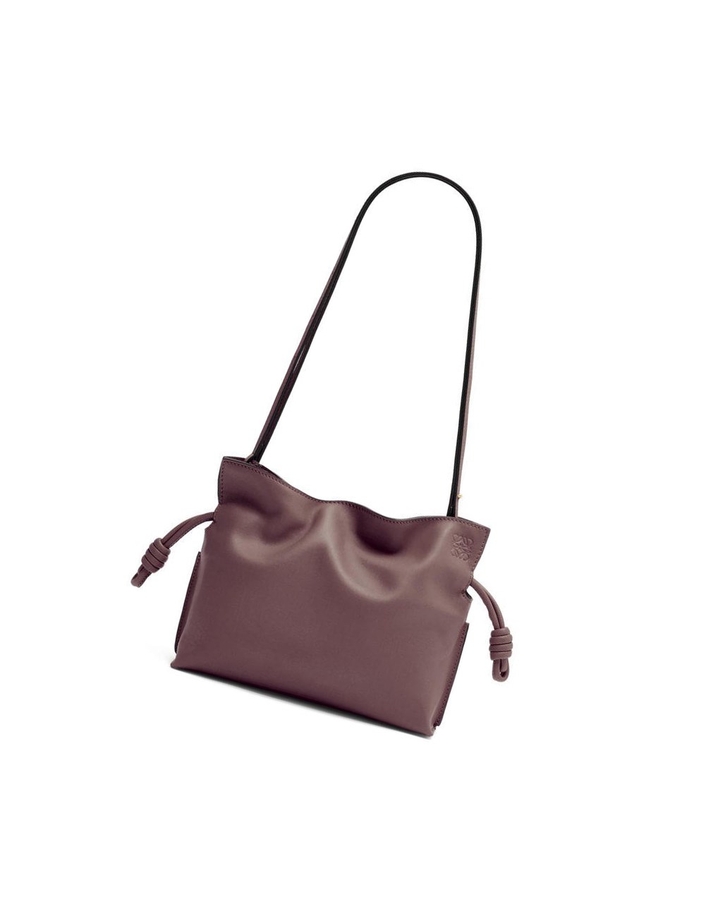 Loewe Mini Flamenco clutch in nappa calfskin Prune | WSMEF-1879