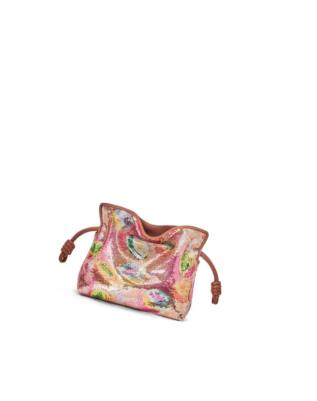 Loewe Mini Flamenco clutch in sequins and classic calfskin Multicolor | EUFNY-2481