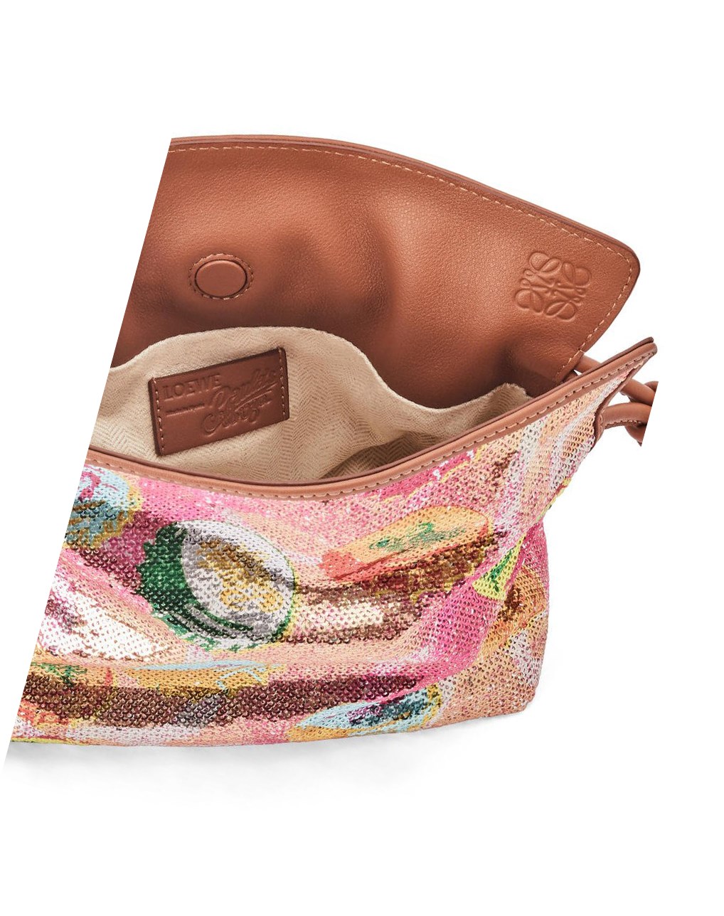 Loewe Mini Flamenco clutch in sequins and classic calfskin Multicolor | ZYNMB-5318