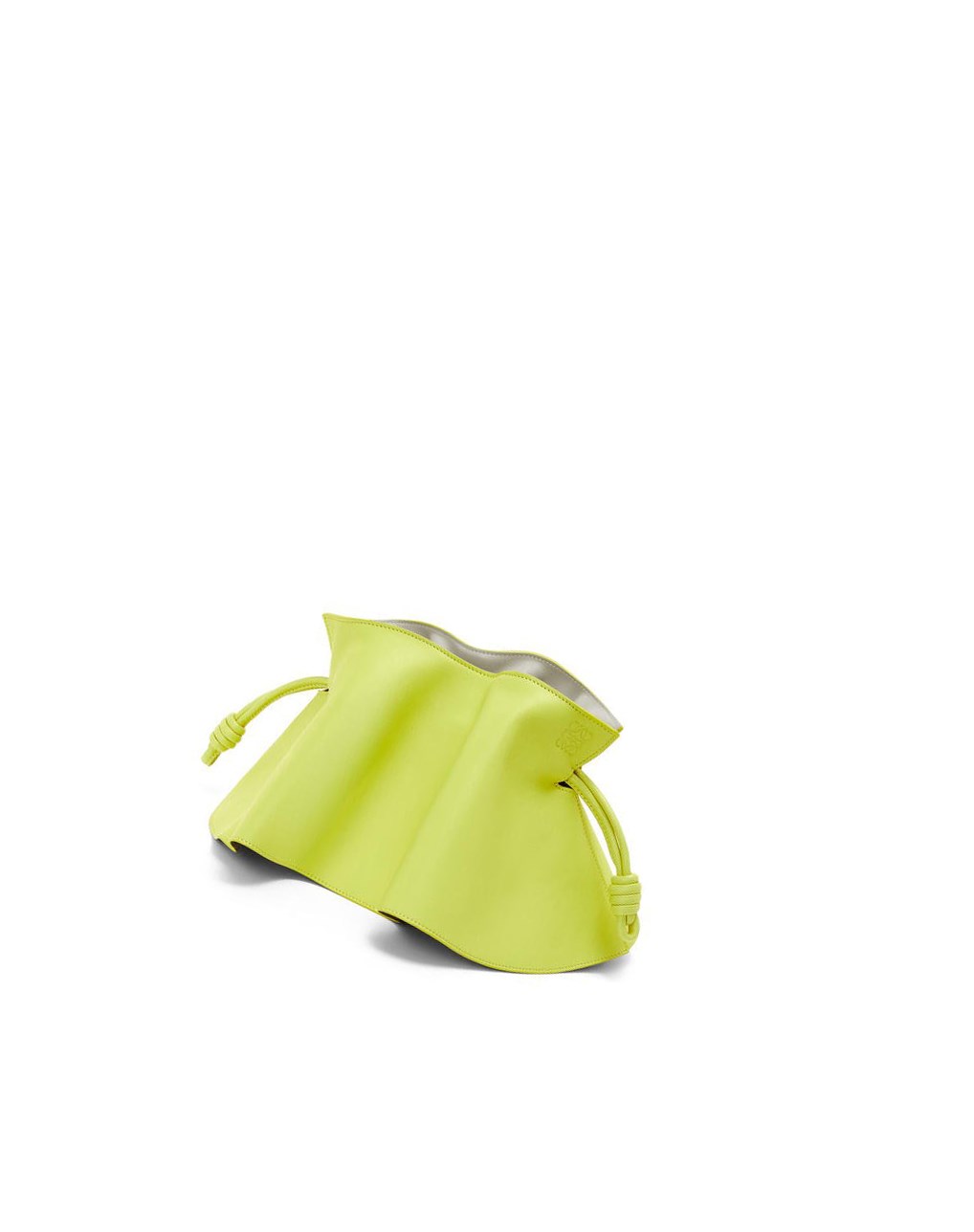 Loewe Mini Flamenco petal clutch in nappa calfskin Verdes | VGKFX-2813