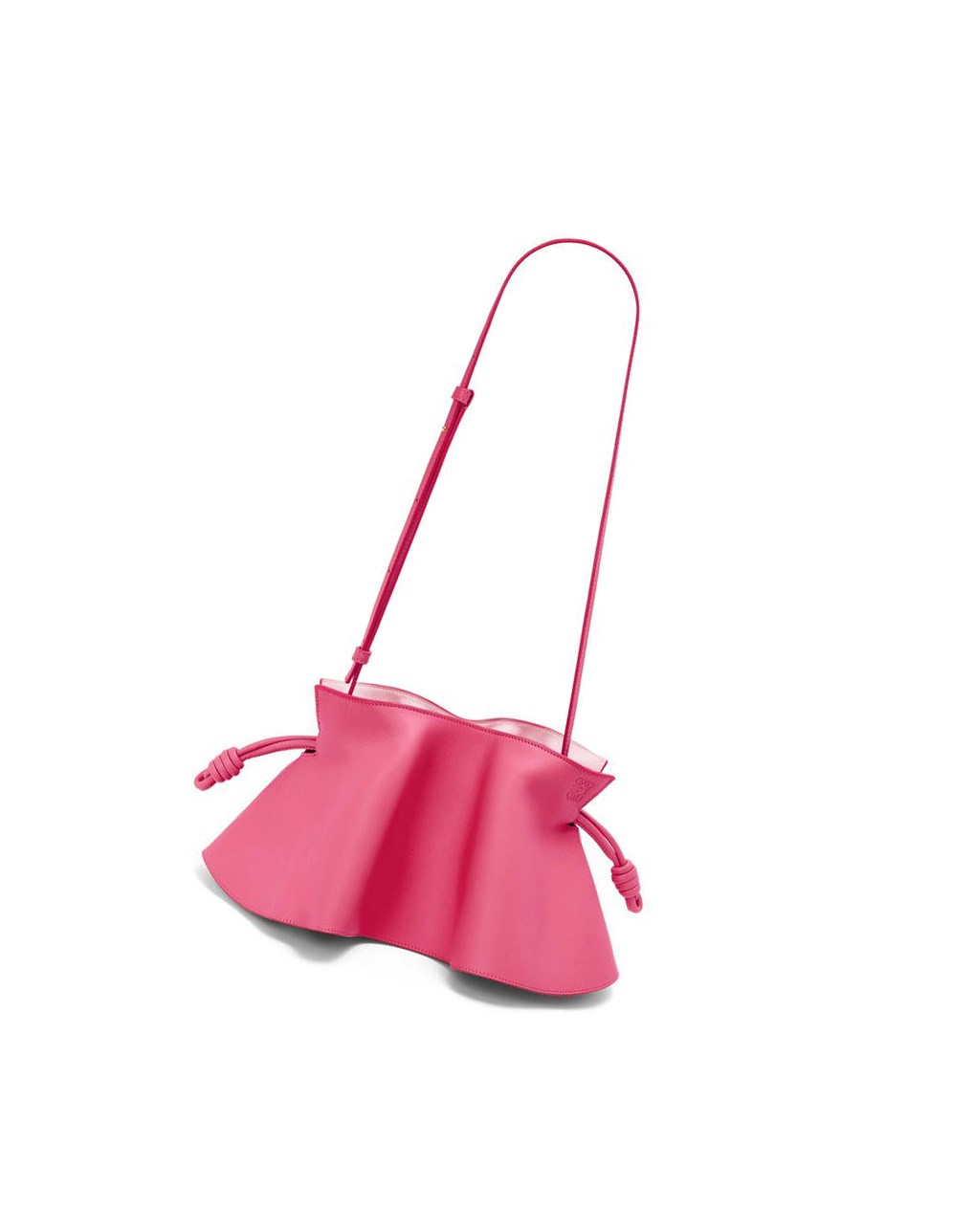 Loewe Mini Flamenco petal clutch in nappa calfskin Fucsia | VYIAQ-3208