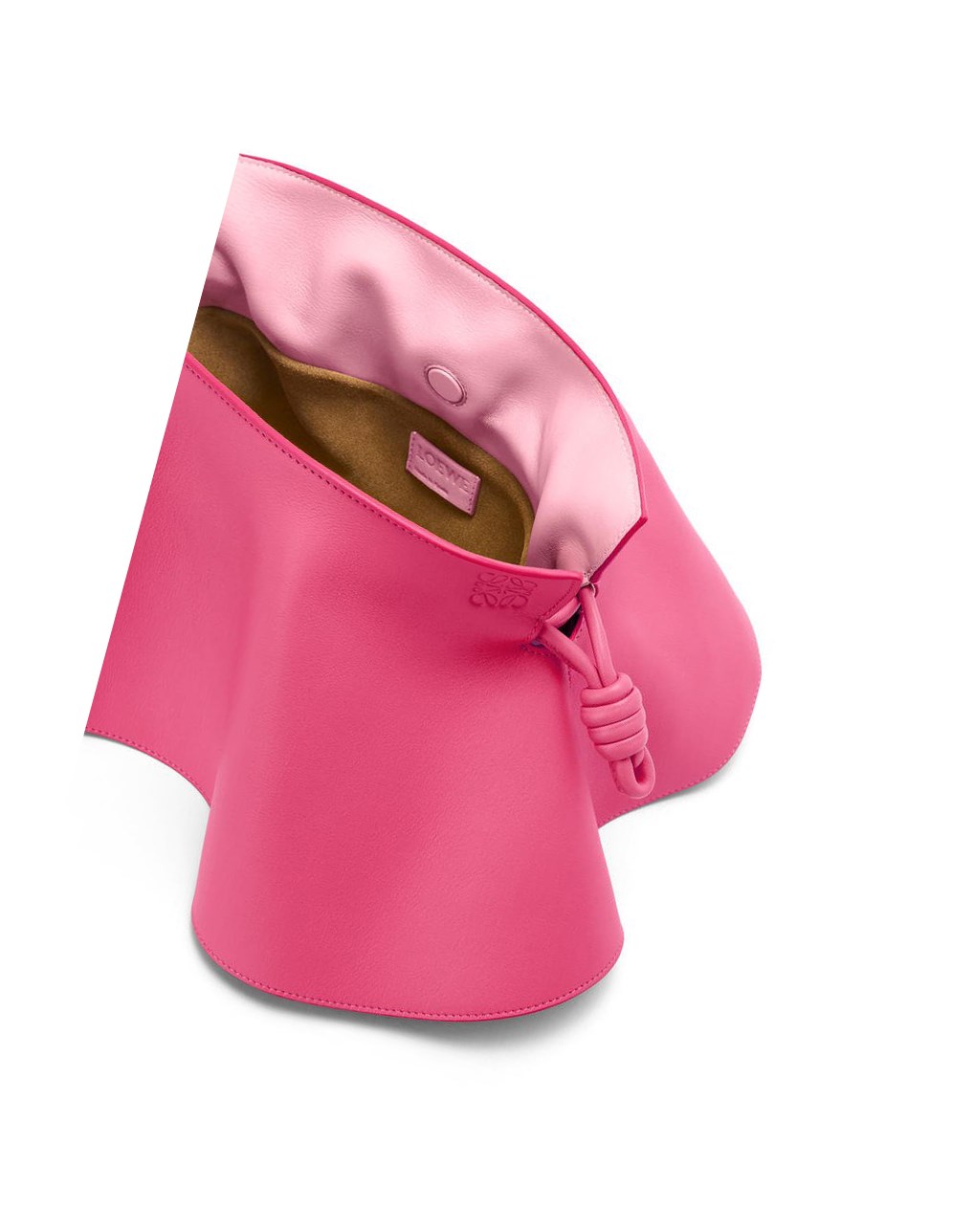 Loewe Mini Flamenco petal clutch in nappa calfskin Fucsia | VYIAQ-3208