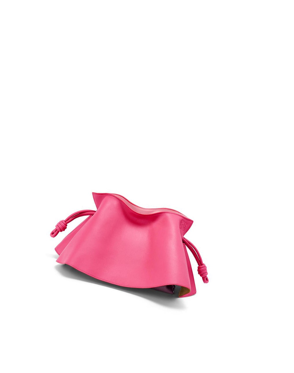 Loewe Mini Flamenco petal clutch in nappa calfskin Fucsia | VYIAQ-3208