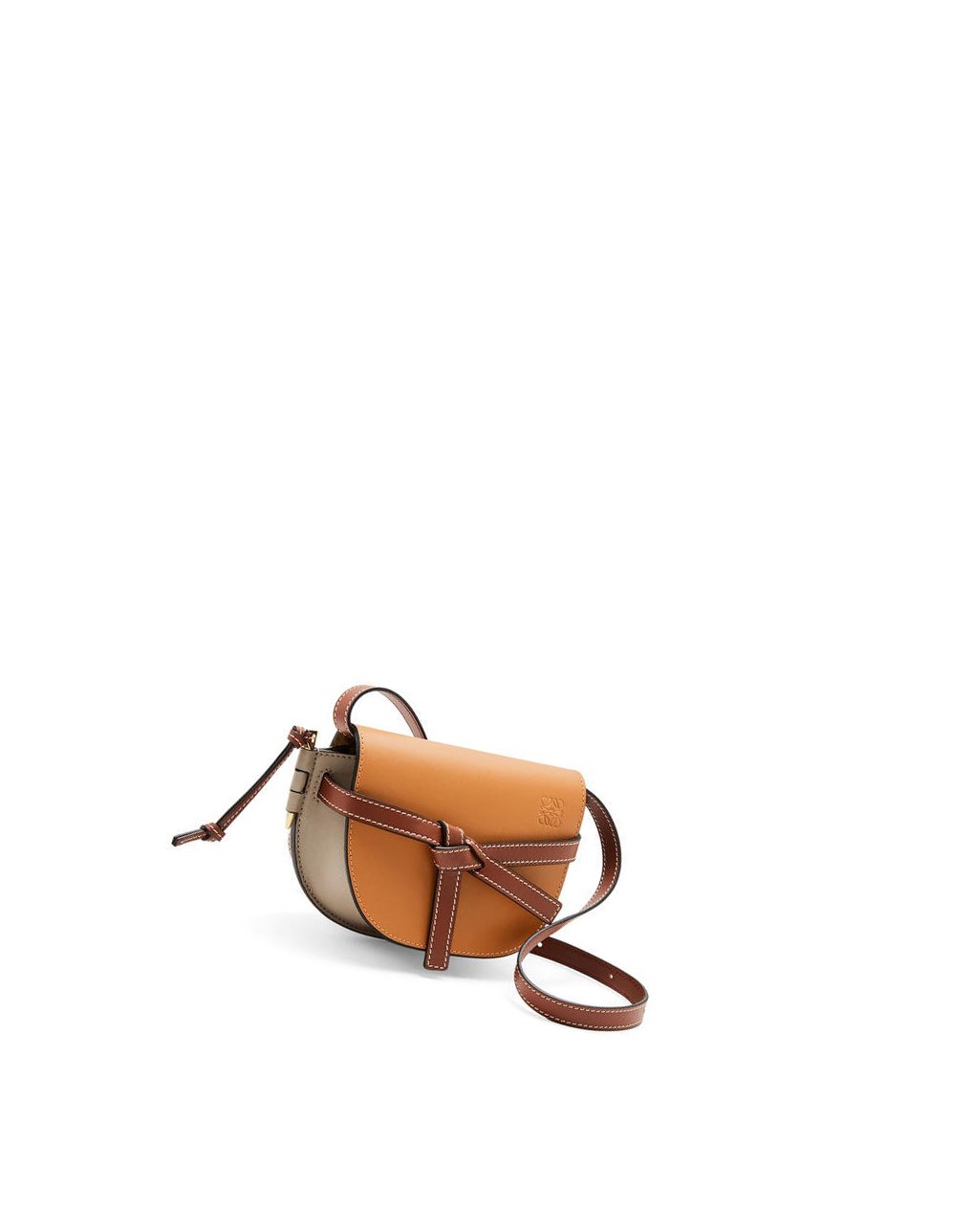 Loewe Mini Gate Dual bag in soft calfskin Grises Claro | GMQIP-2397
