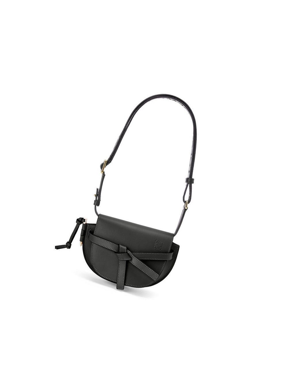 Loewe Mini Gate Dual bag in soft calfskin and jacquard Negros | IAWUS-2570
