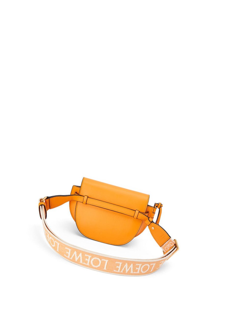 Loewe Mini Gate Dual bag in soft calfskin and jacquard Mandarin | JCYNG-0529