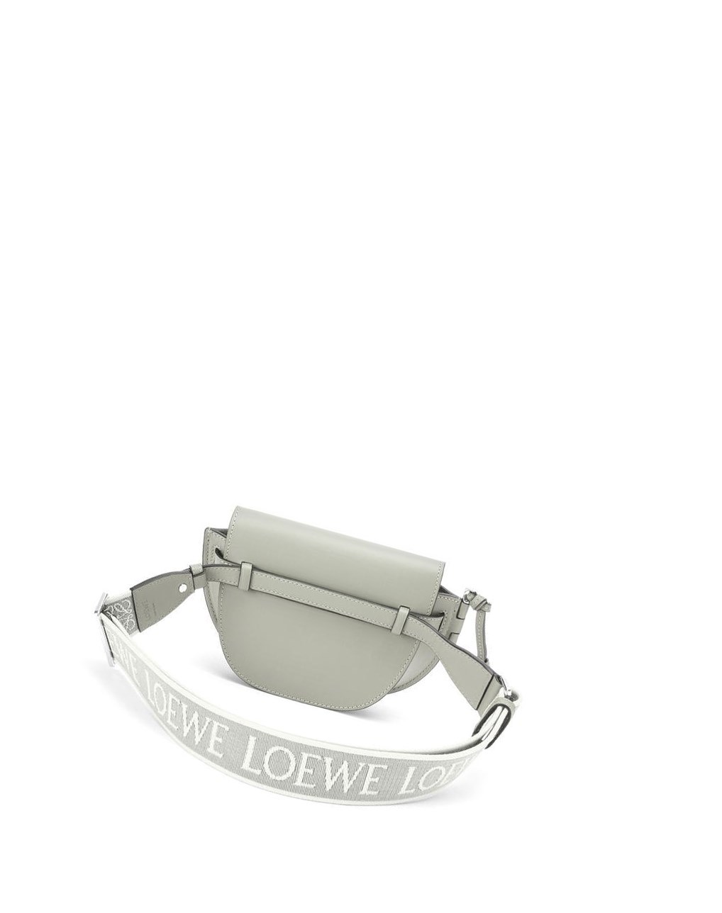 Loewe Mini Gate Dual bag in soft calfskin and jacquard Grises | RSGLJ-1023