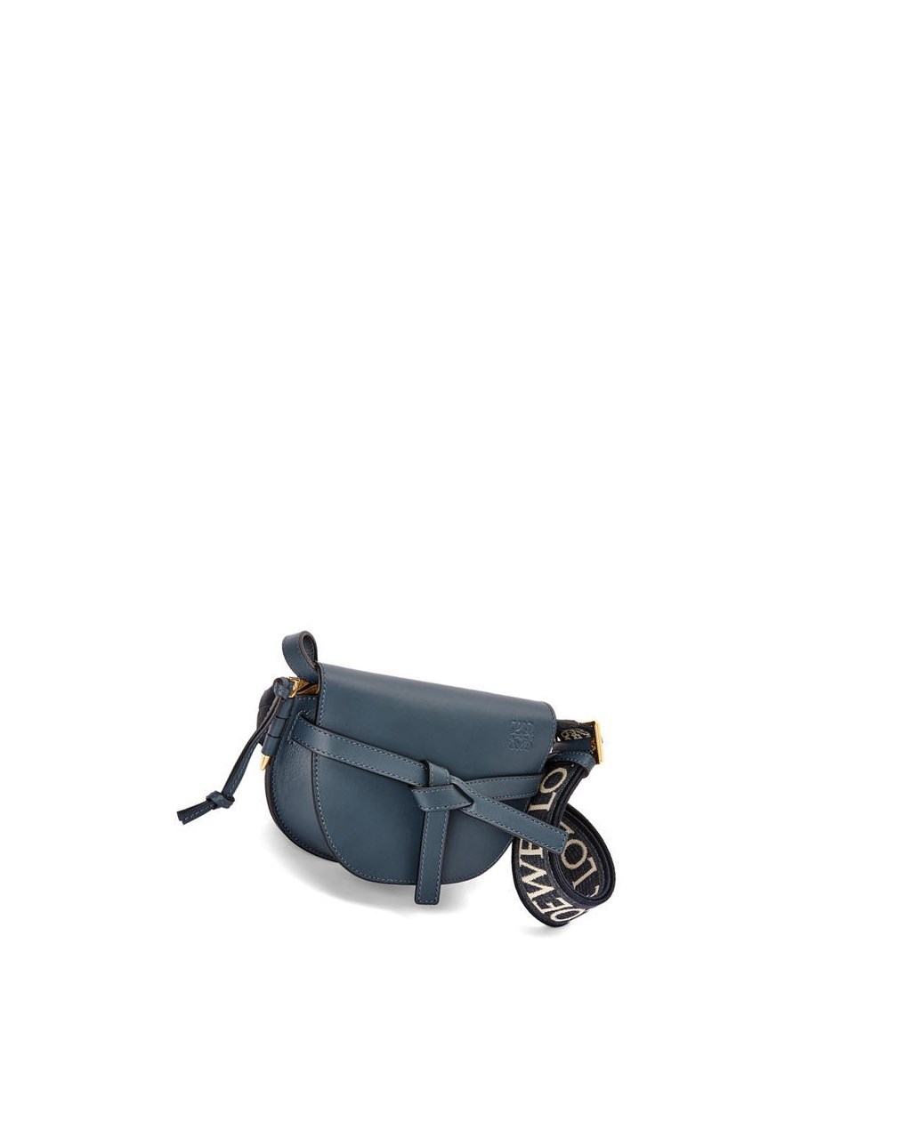 Loewe Mini Gate Dual bag in soft calfskin and jacquard Azules | RUDJS-7850