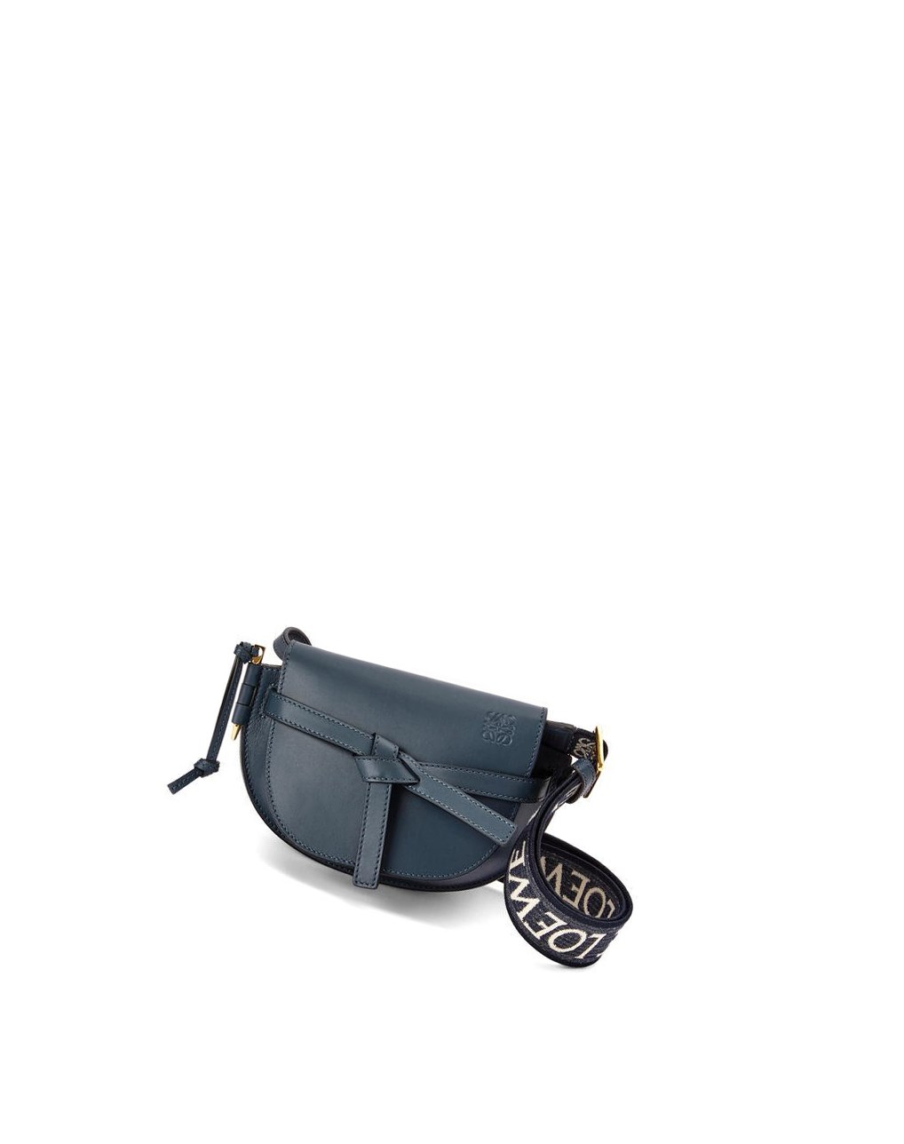 Loewe Mini Gate Dual bag in soft calfskin and jacquard Azules | RUDJS-7850