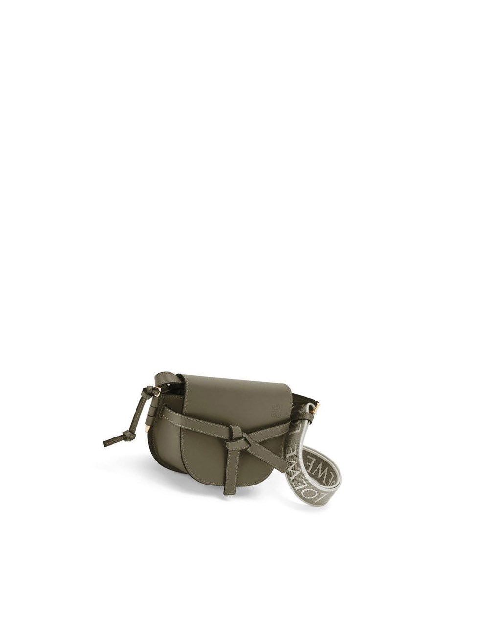 Loewe Mini Gate Dual bag in soft calfskin and jacquard Verdes | WCBXU-9340
