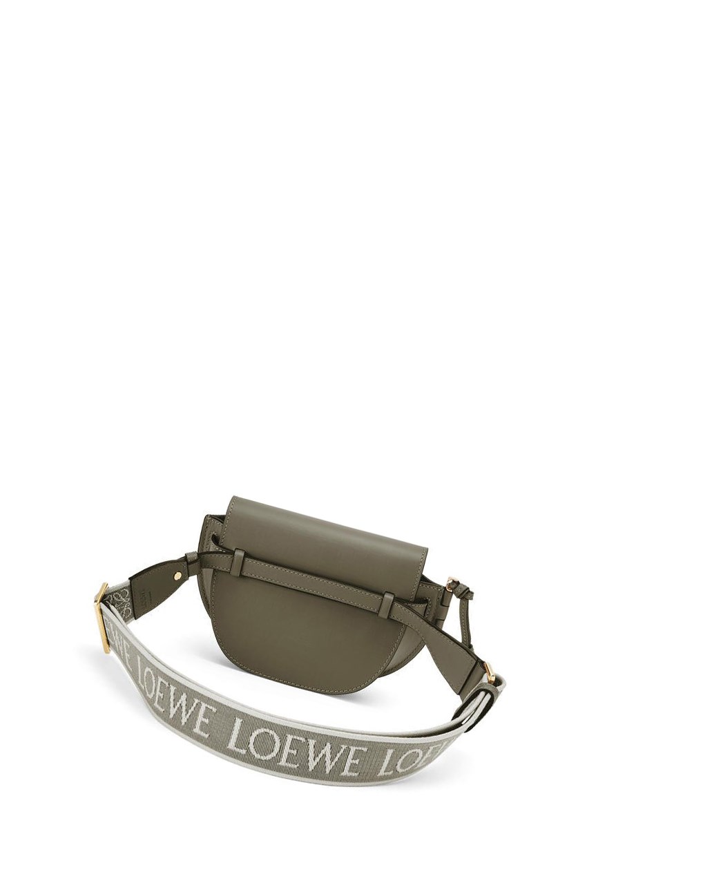 Loewe Mini Gate Dual bag in soft calfskin and jacquard Verdes | WCBXU-9340