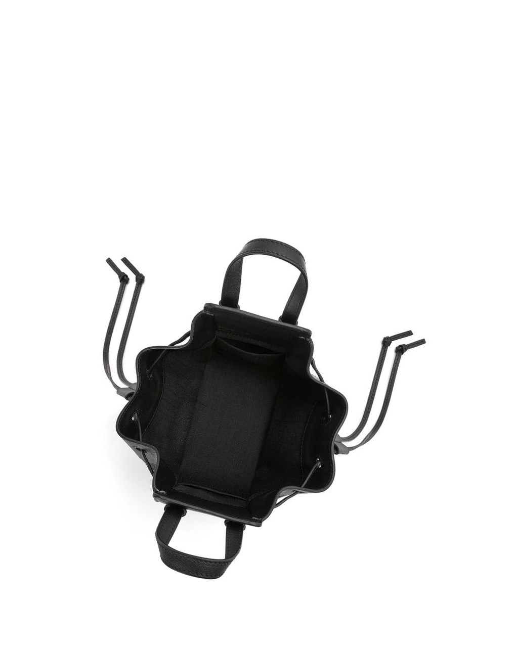 Loewe Mini Hammock drawstring bag in Anagram jacquard and calfskin Negros | DMKUQ-5408
