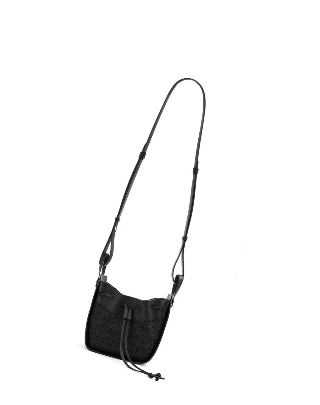 Loewe Mini Hammock drawstring bag in Anagram jacquard and calfskin Negros | MHIKB-2648